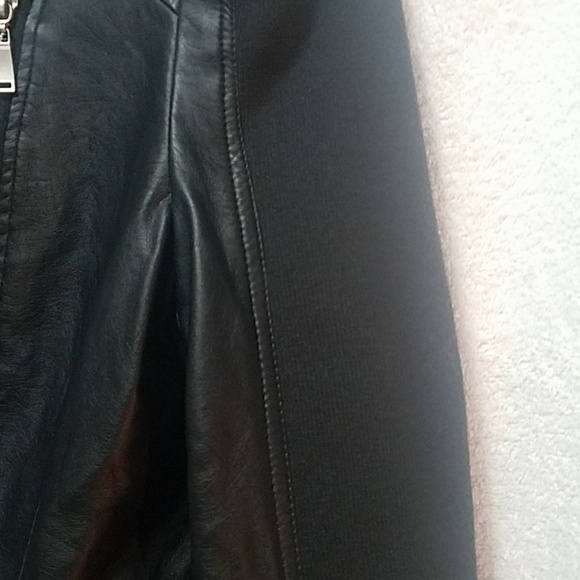 ODYN Black Faux Leather Jacket Coat ODYNJack01 - Picture 8 of 8